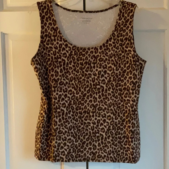 🐆 Charter Club Animal Print Tank Size L 🐆 - Picture 1 of 7